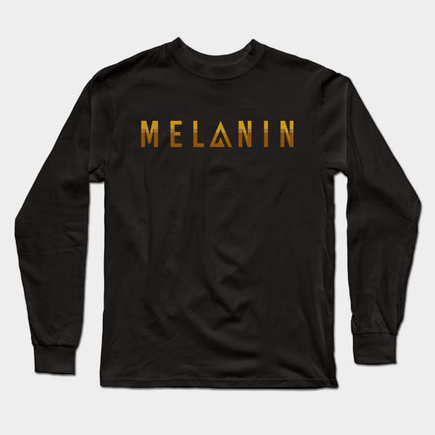 MELANIN - GOLD Long Sleeve T-Shirt by Anrego